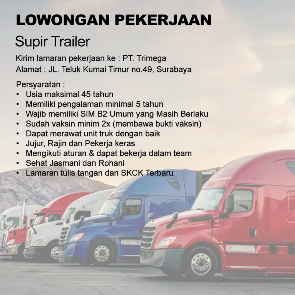 Driver Trailer cont 20 & 40 feet