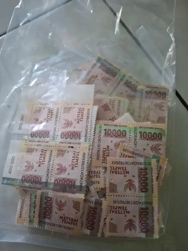 Jual Meterai 10.000 Asli Baru Borongan/Satuan