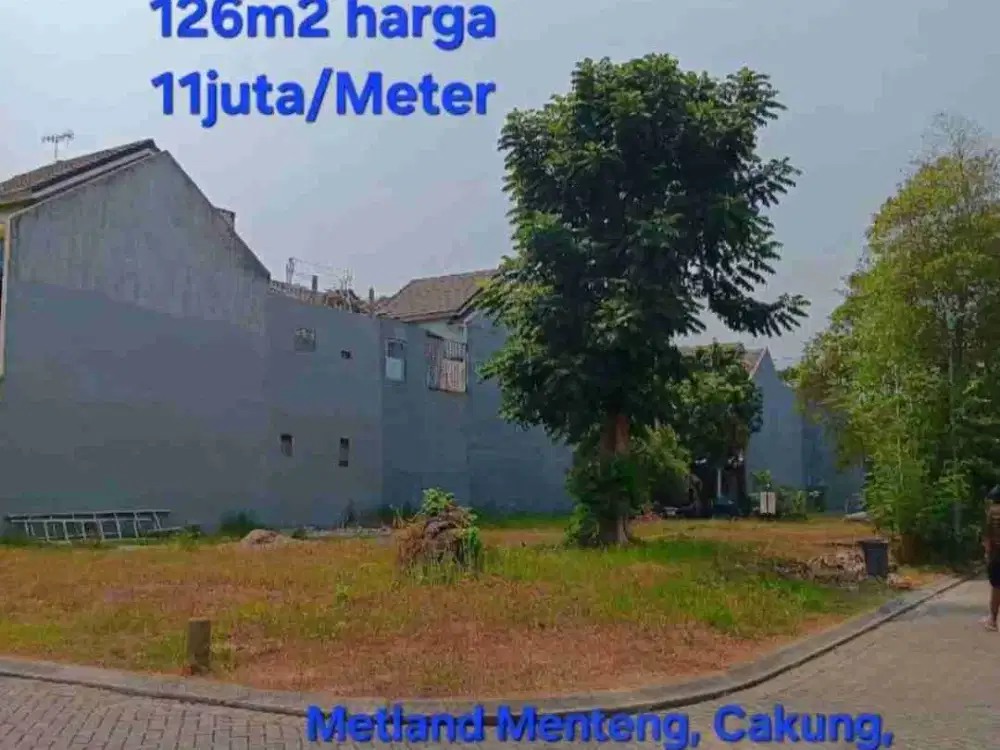 Tanah Hook Kavling Cluster 215m2 Metland Menteng jual cepat bisa KPR