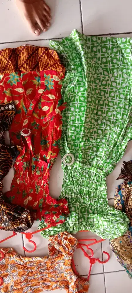 Baju batik anak anak perempuan berbagai macam size