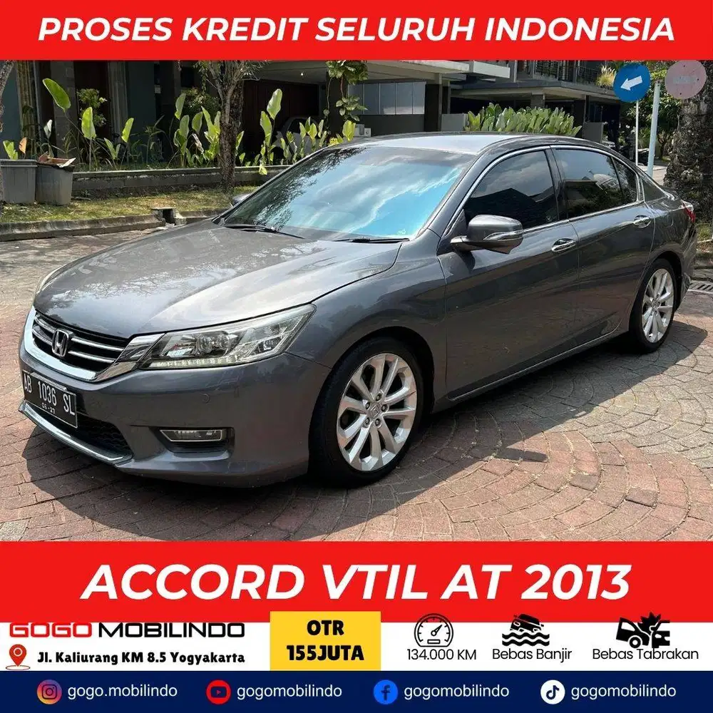 Honda Accord VTIL Matic 2013 Plat AB DP Minim Camry