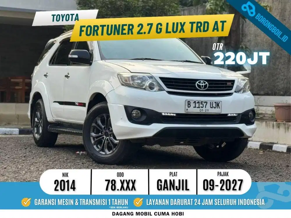 Fortuner 2.7 G Lux TRD AT 2014 Putih