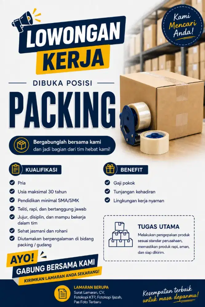 Lowongan Kerja Bagian Packing