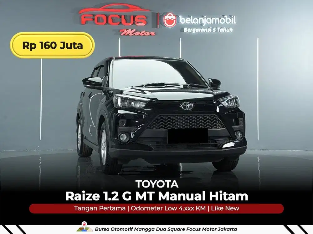 [ GARANSI 5THN KM 4RB ] Toyota Raize 1.2 G MT Manual 2023/2024/2025