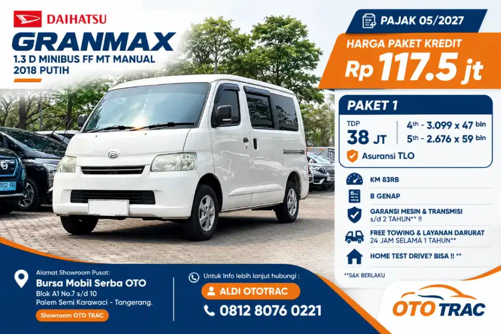 CIAMIK ‼️ DAIHATSU GRANMAX 1.3 D MINIBUS MT 2018 PUTIH