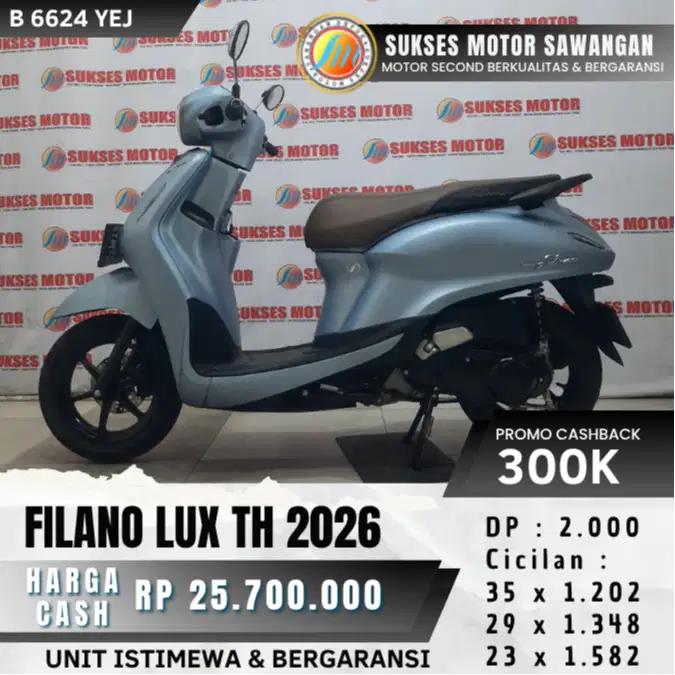 MULUS ISTIMEWA YAMAHA FILANO LUX TH 2026 BIRU BISA CASH KREDIT