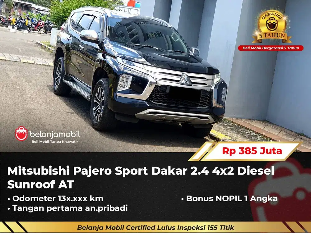 [GARANSI 5TH] Mitsubishi Pajero Sport Dakar 2.4 4x2 Sunroof 2021/2022
