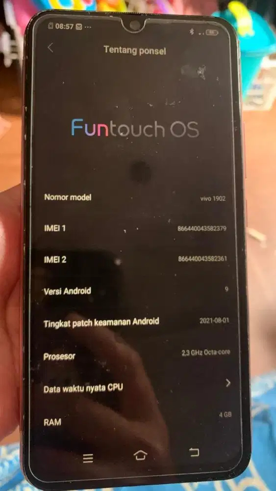 Vivo y17 128gb BAC DESK YAH