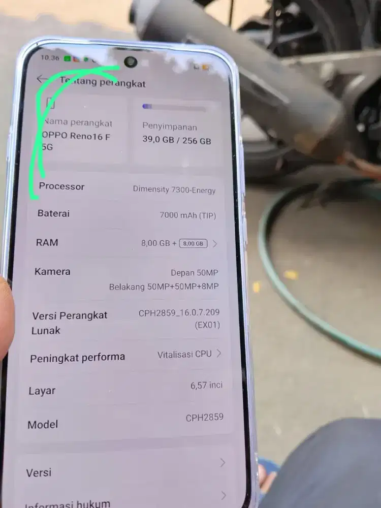 Dijual oppo reno 16 F 5G