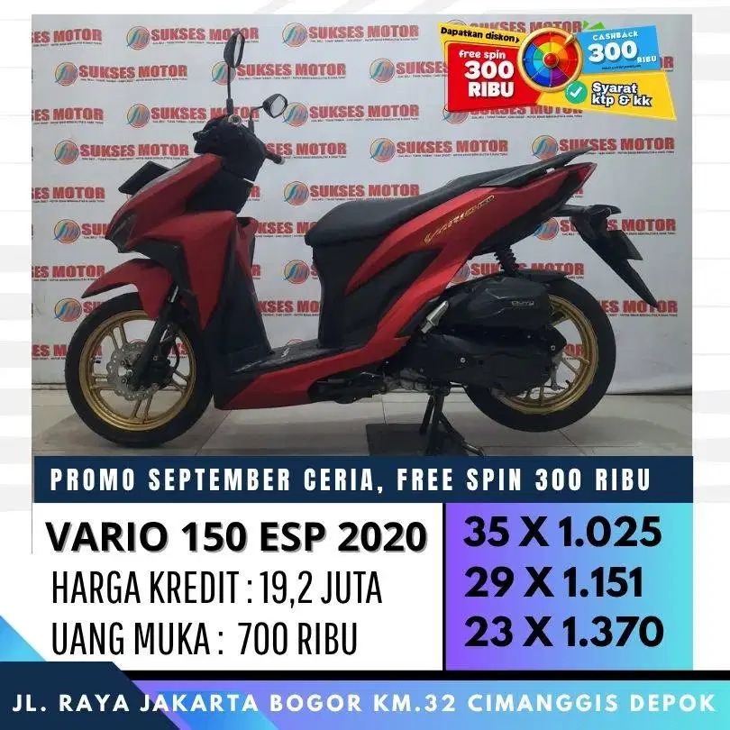 HONDA VARIO 150 SPORTY 2020 CASH KREDIT PROMO FREE SPIN UP TO 300