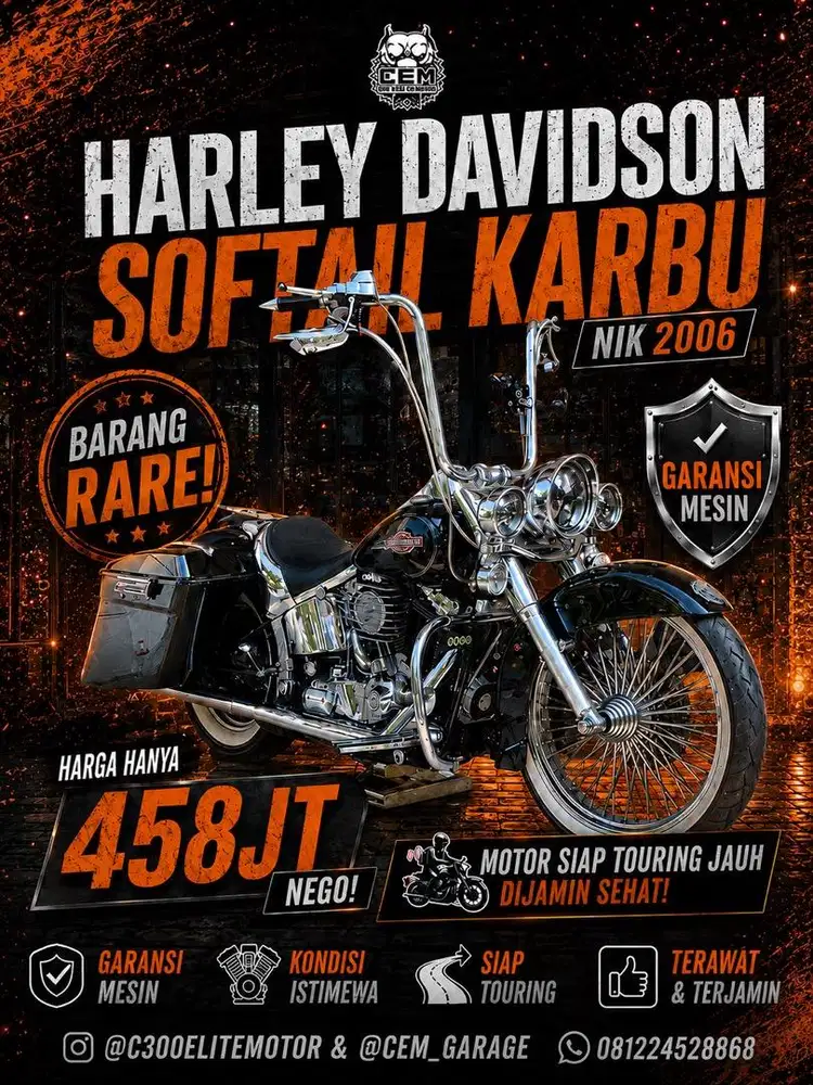 HD softail 2006 Karbu siap pakai