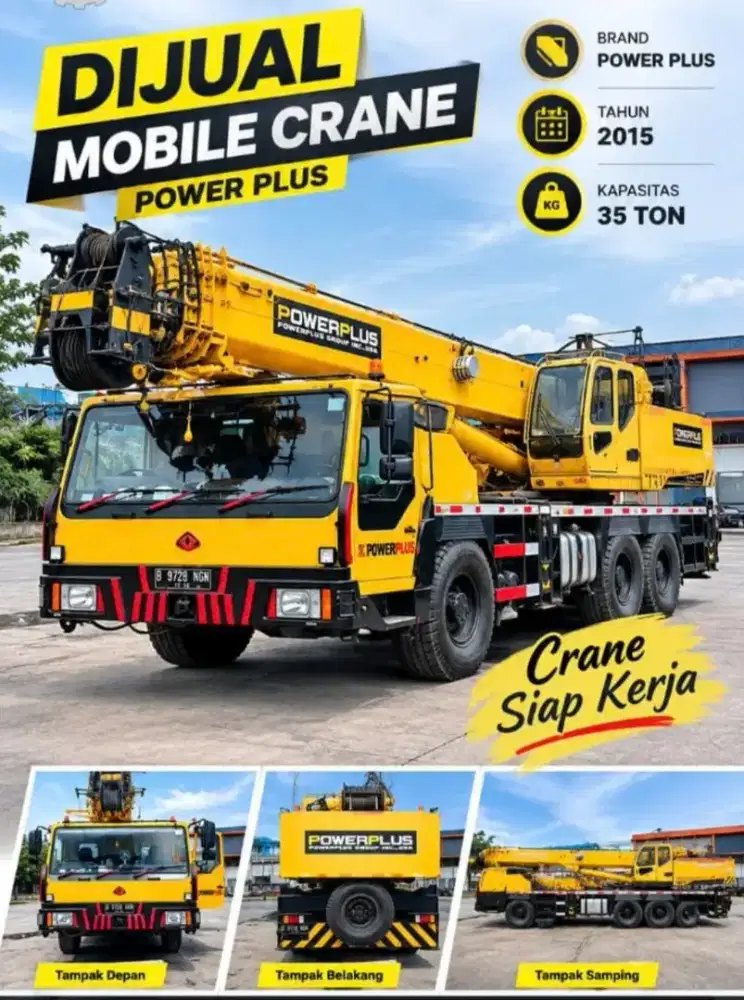 Di jual Mobil Crane POWER PLUS 35 ton 2015 siap kerja