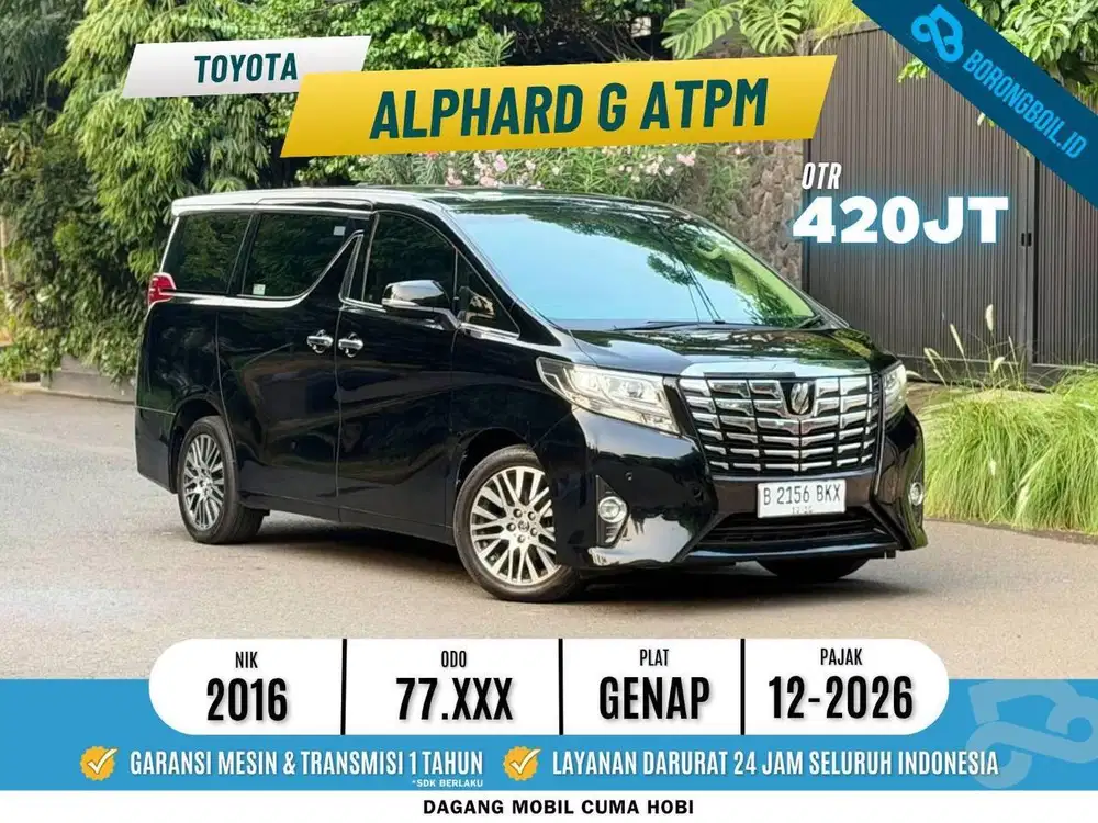LOW KM TOYOTA ALPHARD G ATPM 2016 HITAM FULLSET ISTIMEWA