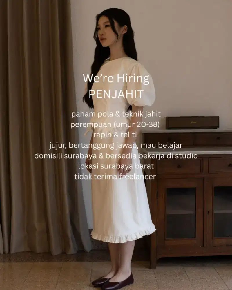 DICARI PENJAHIT WANITA