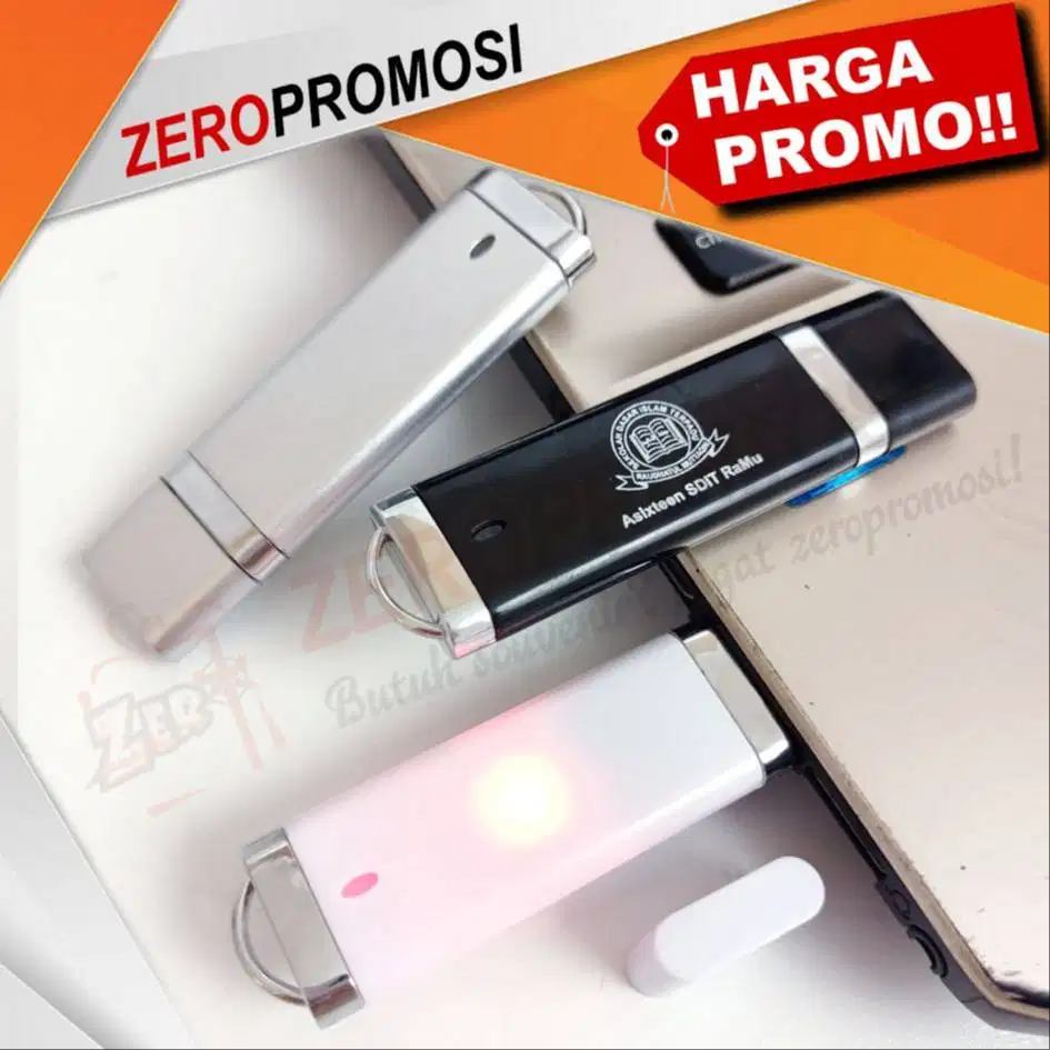 Flashdisk USB Plastik Chrome FDPL01 Custom Logo untuk Souvenir Perusah