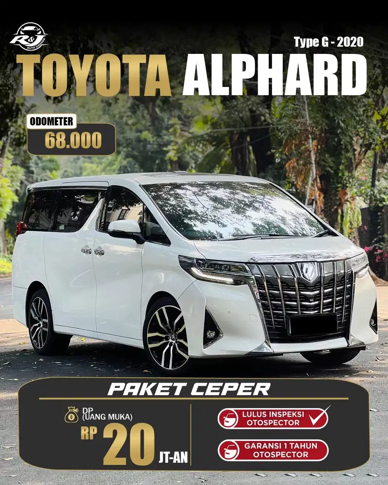 Cukup DP 25jt! Toyota Alphard G atpm 2020 / 2021