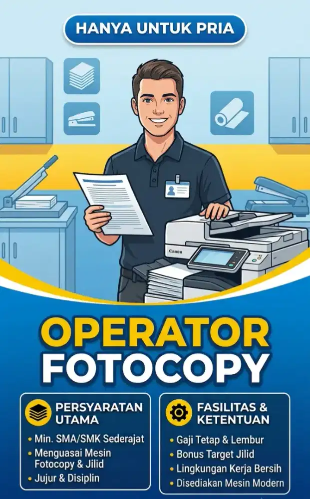 Lowongan sebagai operator fotocopy