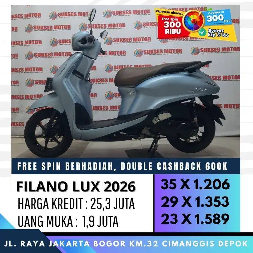 YAMAHA FILANO LUX 2026 MULUS PROMO KREDIT CASHBACK UPTO 300