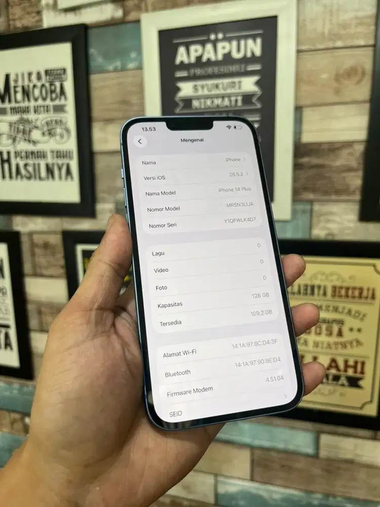 IPHONE 14 PLUS 128 blue INTER