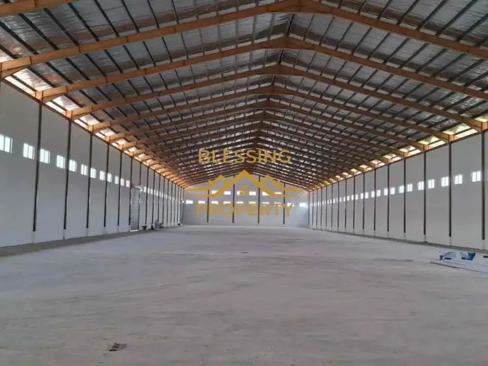 gudang industri kabil dgn luas 4320m2 hrg jual 45miliar hrg sewa 4.5$ dollar sg