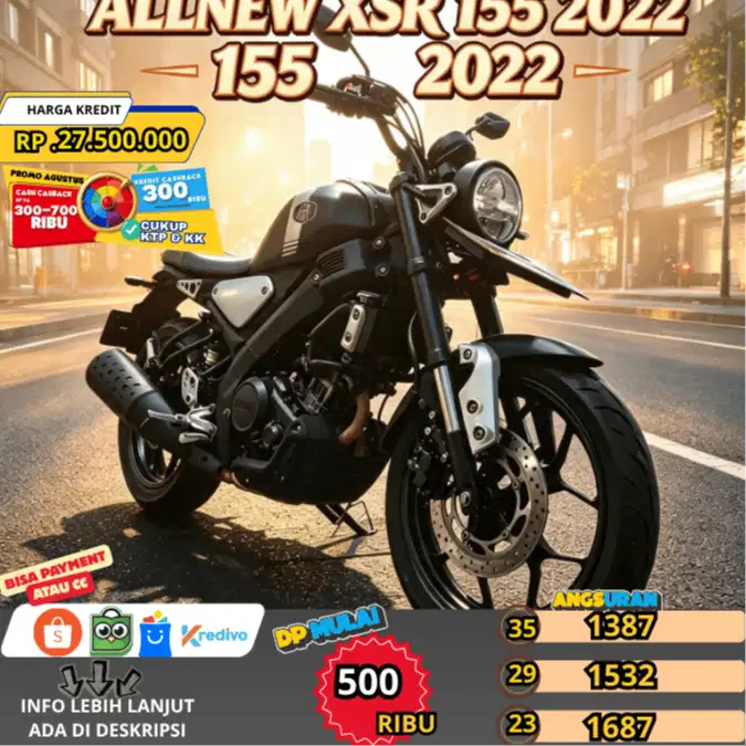 YAMAHA ALLNEW XSR 2022 PLAT JAKARTA WARNA BIRU AJIB TINGGAL GAS