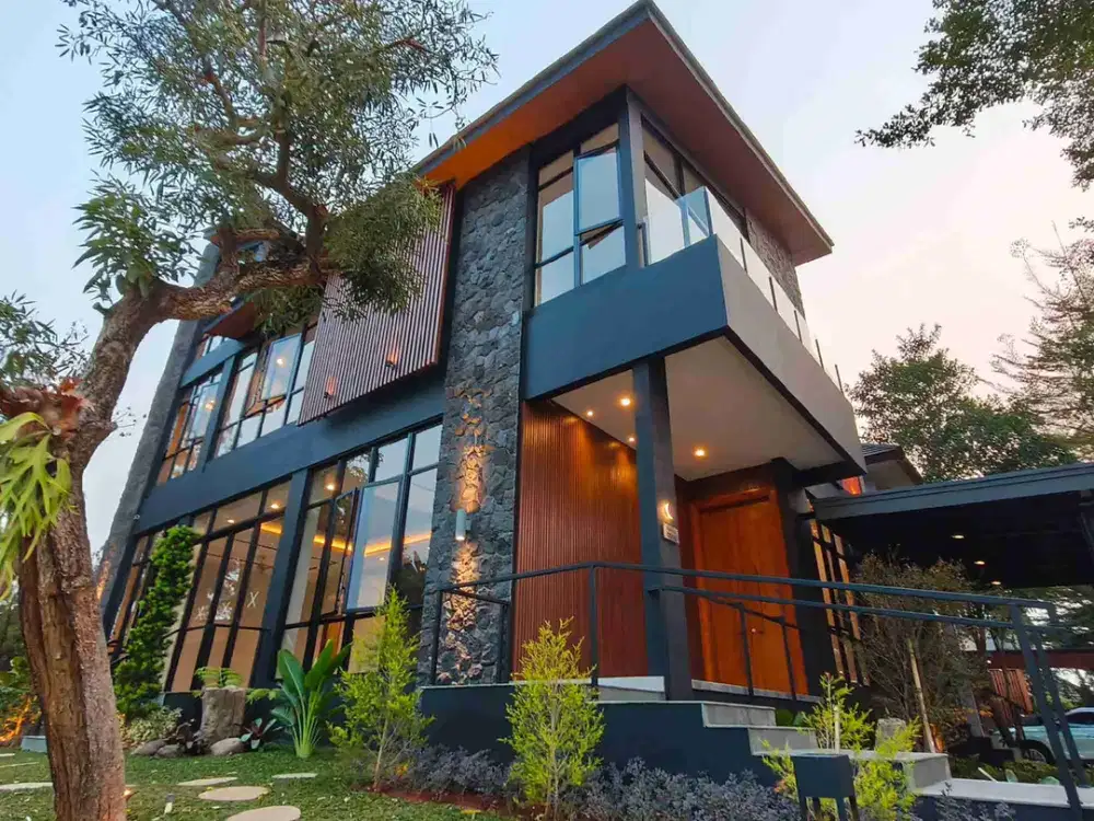 Rumah Brand New Glass House Design Spesifikasi Mewah  Eminent bsd city