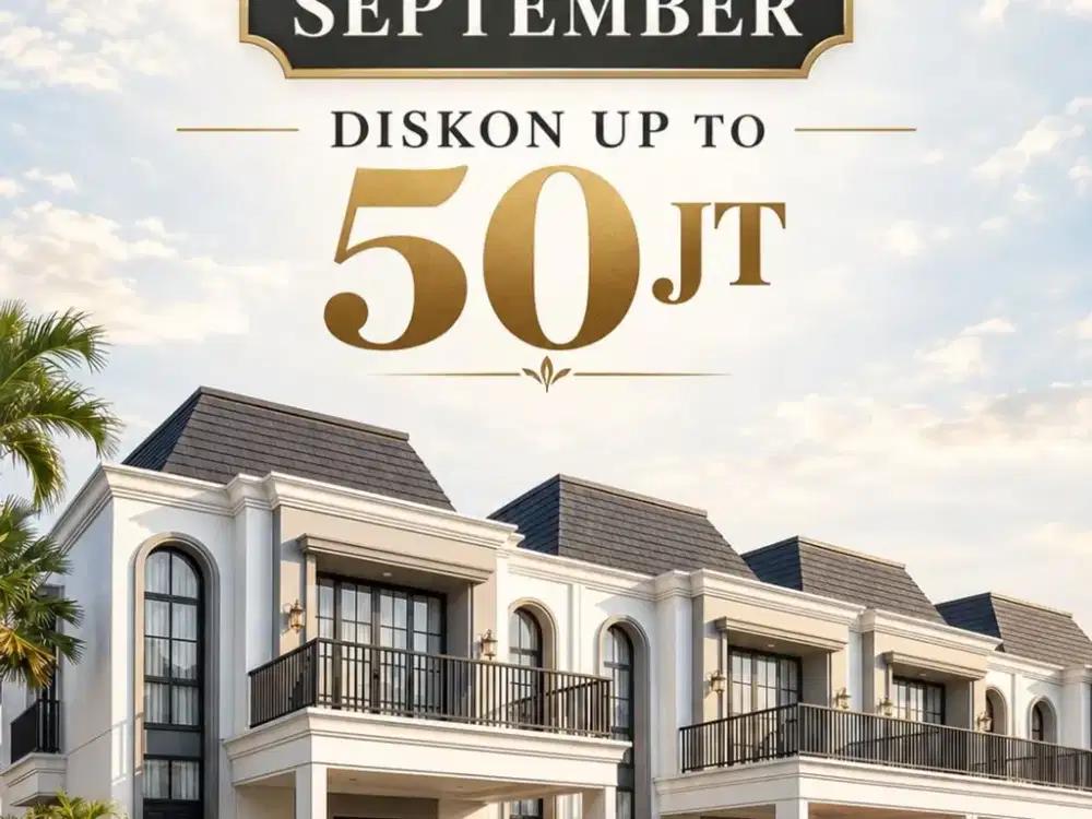 SEPTEMBER SALE! Rumah American Classic 2 Lantai, Elegan & Eksklusif