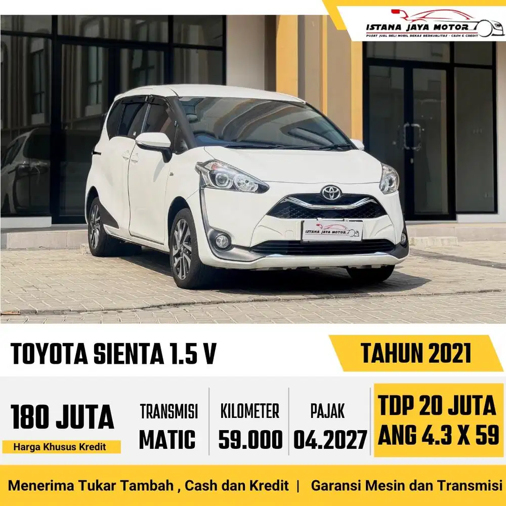 Toyota Sienta V 1.5 Automatic NIK 2021 Putih