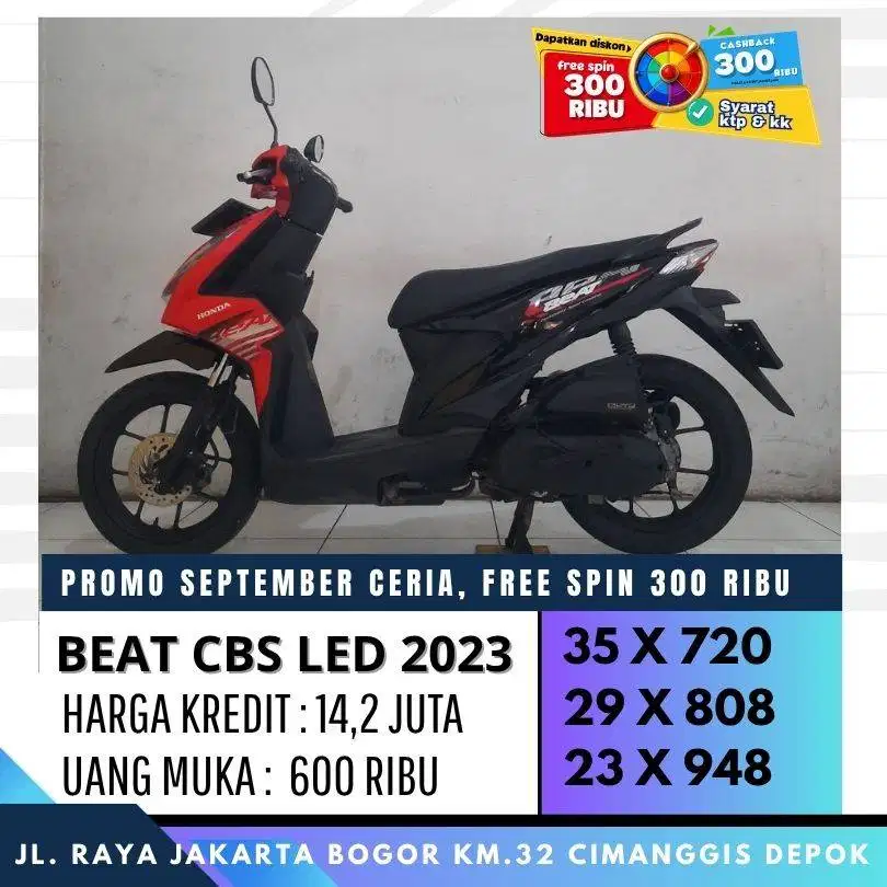 DP 600 BEAT CBS LED 2023 CASH/KREDIT CC/PAYLATER FREE SPIN UP TO 300