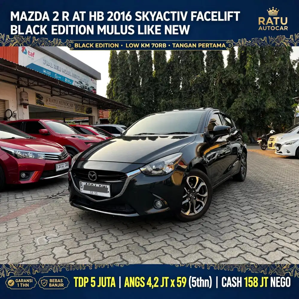 DP PROMO 5JT MAZDA 2 R HB MATIC 2016 BLACK EDITION
