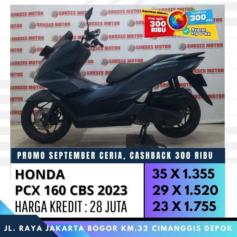 HONDA PCX 160 CBS 2023 CASH KREDIT CASHBACK 300 SYARAT KTP KK