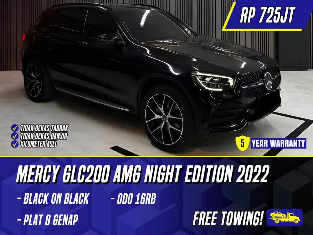 Mercedes Benz GLC200 AMG Night Edition 2022 Facelift Black Hitam Mercy