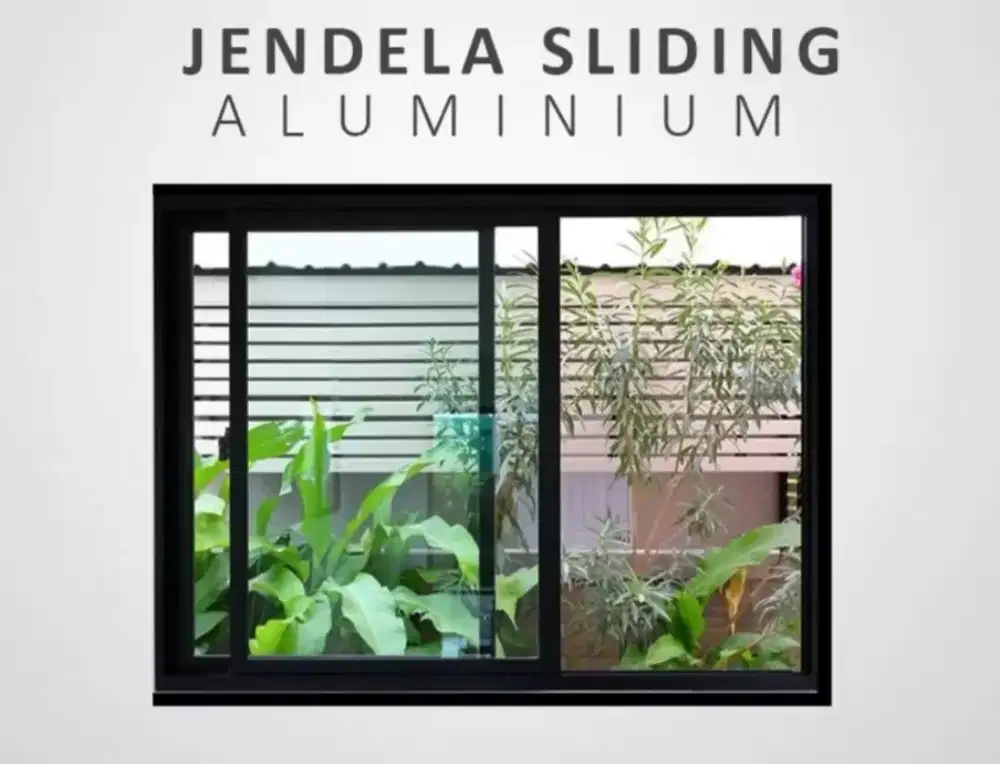 Jendela Alumunium Sliding Ukuran 1m x 1m