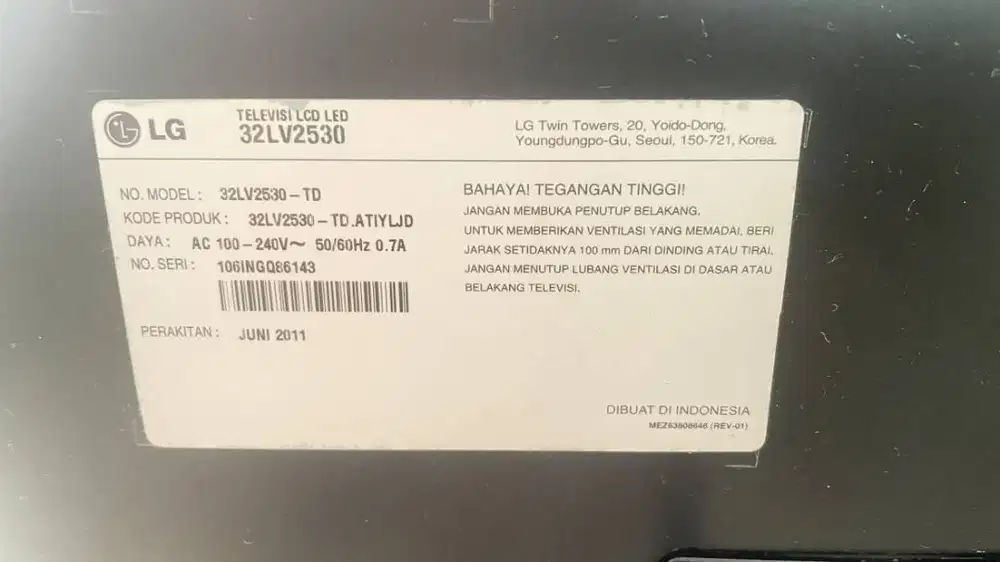 TV LCD LG 32 inch