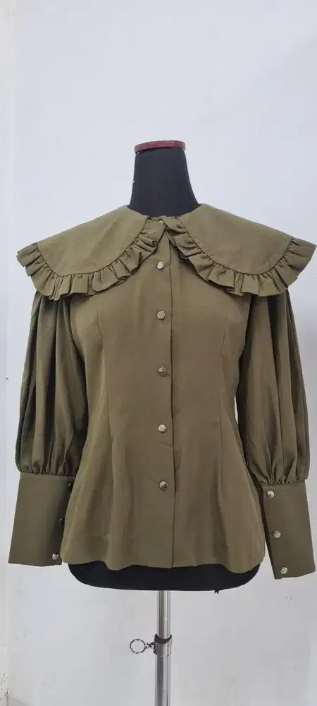 Limited edition kemeja premium, kemeja ruffle, blouse korea