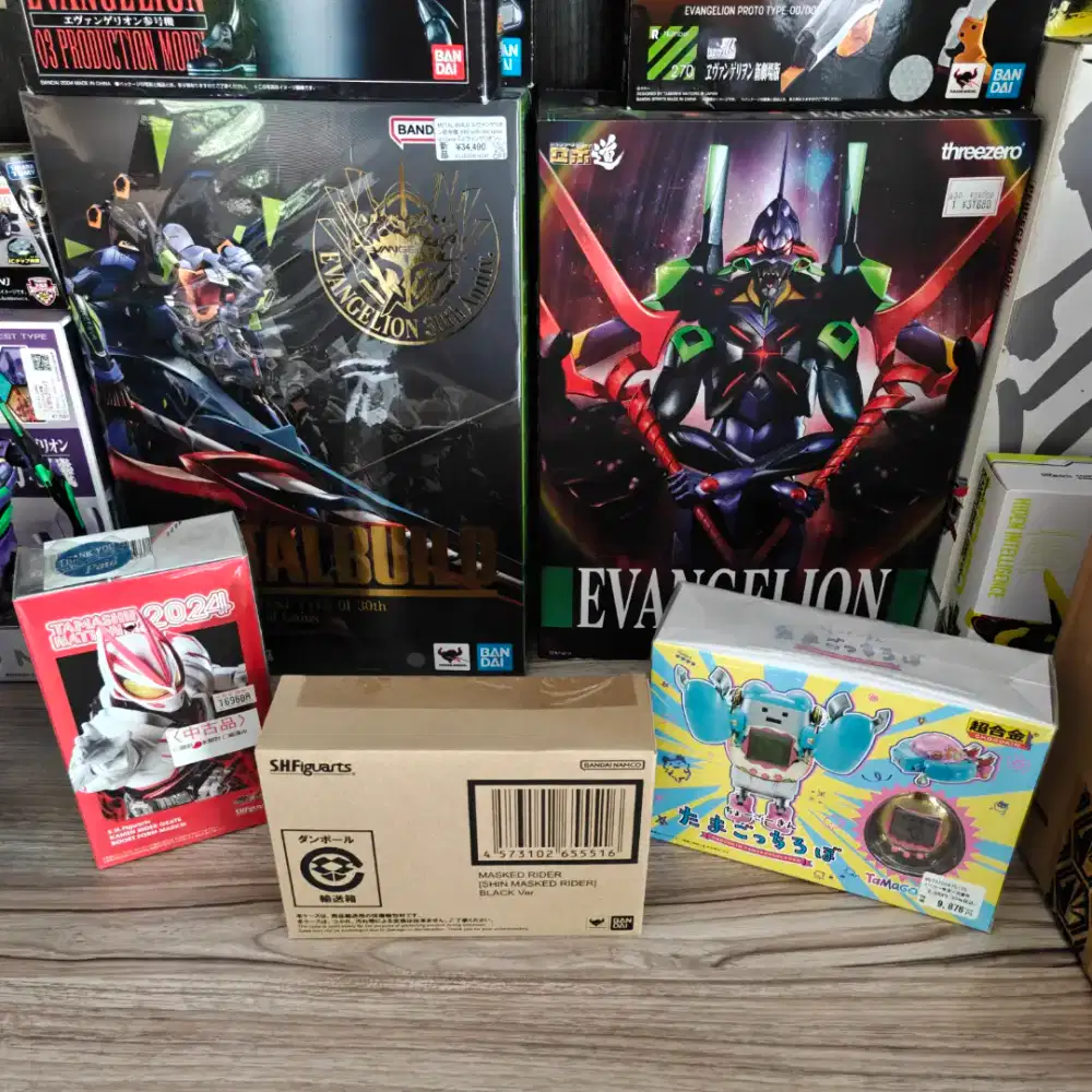 Chogokin Tamagotchi, SHF Kamen Rider, Bandai Evangelion, Threezero Eva