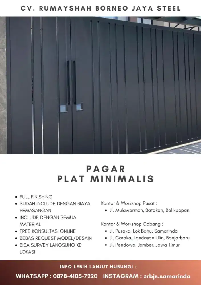 Pagar Plat Minimalis