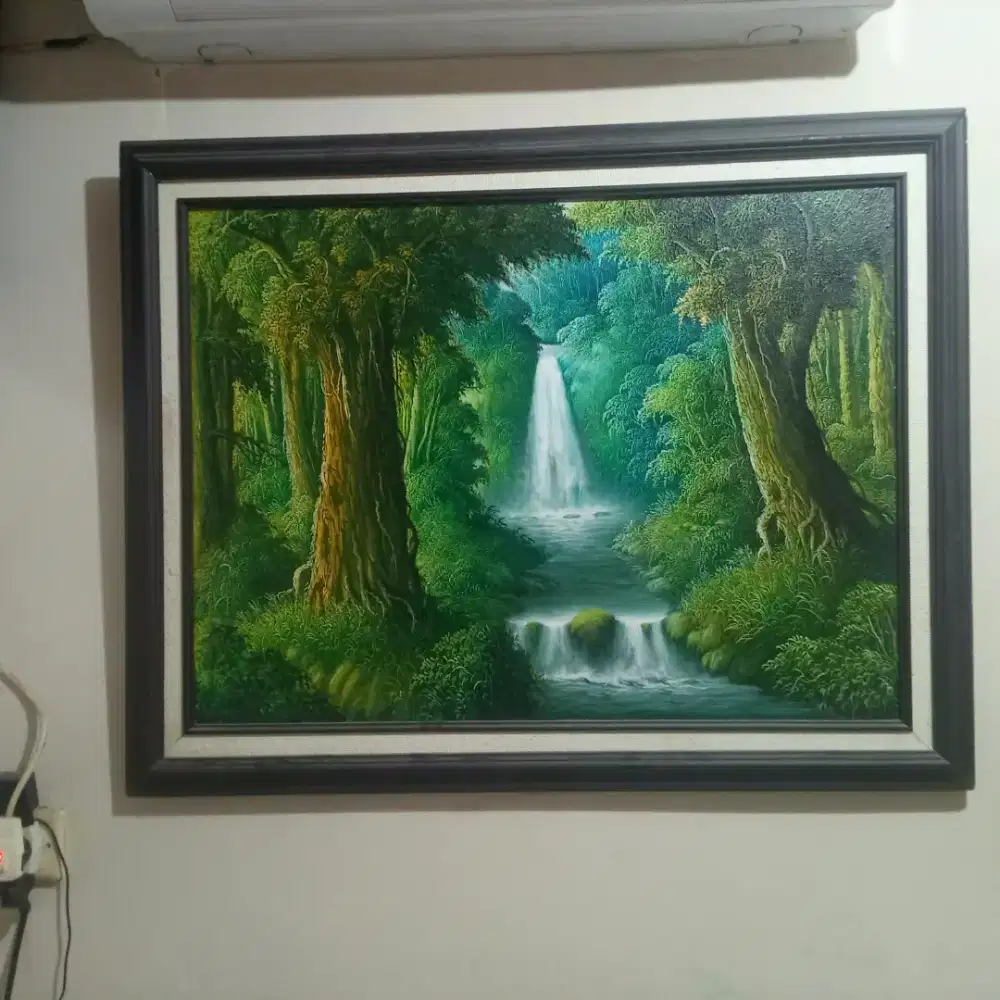 Lukisan alam oil on canvas 73 cm x 93 cm