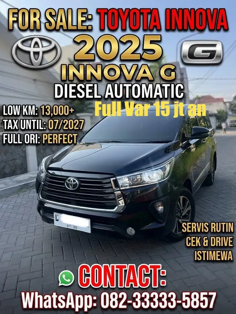 Km13rb innova G dsl AT 2025 (L) tg1 dr baru inova reborn full orisinil