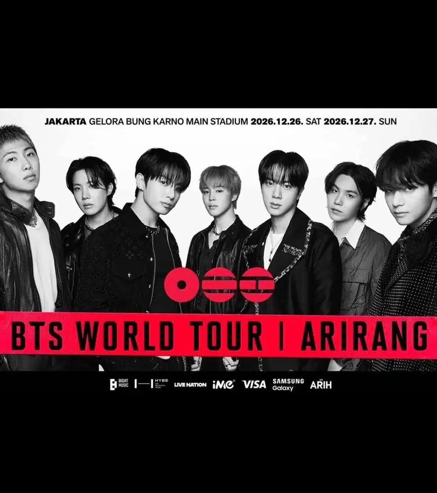 BTS World Tour Jakarta – Platinum Tribun 29 Des 2026 | 1 Ticket