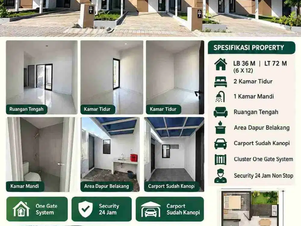 Dikontrakkan rumah baru belum pernah ditempati tipe Cica lokasi Java residence 3 krian