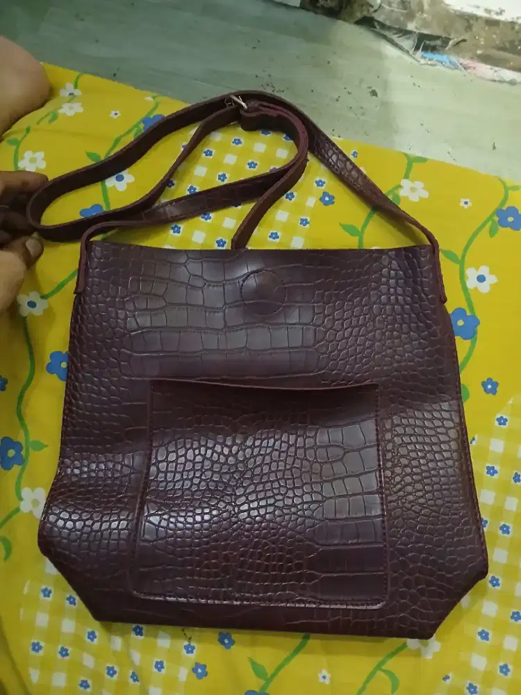 Tas Nobrans Full kulit warna merah