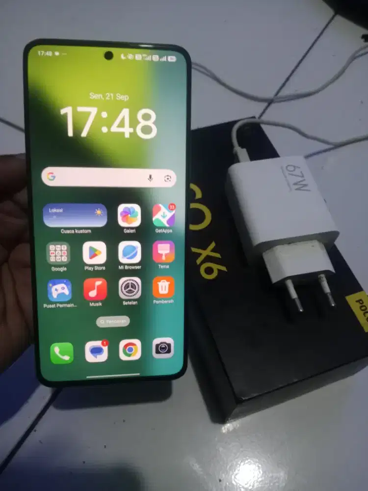 Poco X6 5G ram 12/256gb fullset nominus lecet pemakaian saja orian