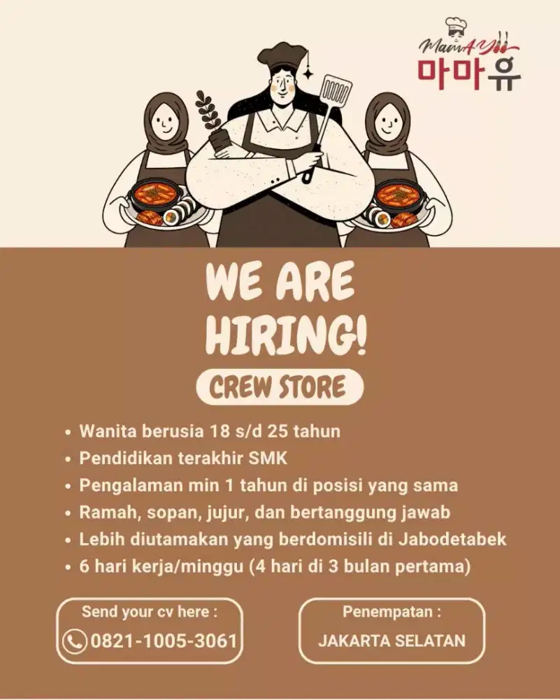 Lowongan Crew Store MamaYoo