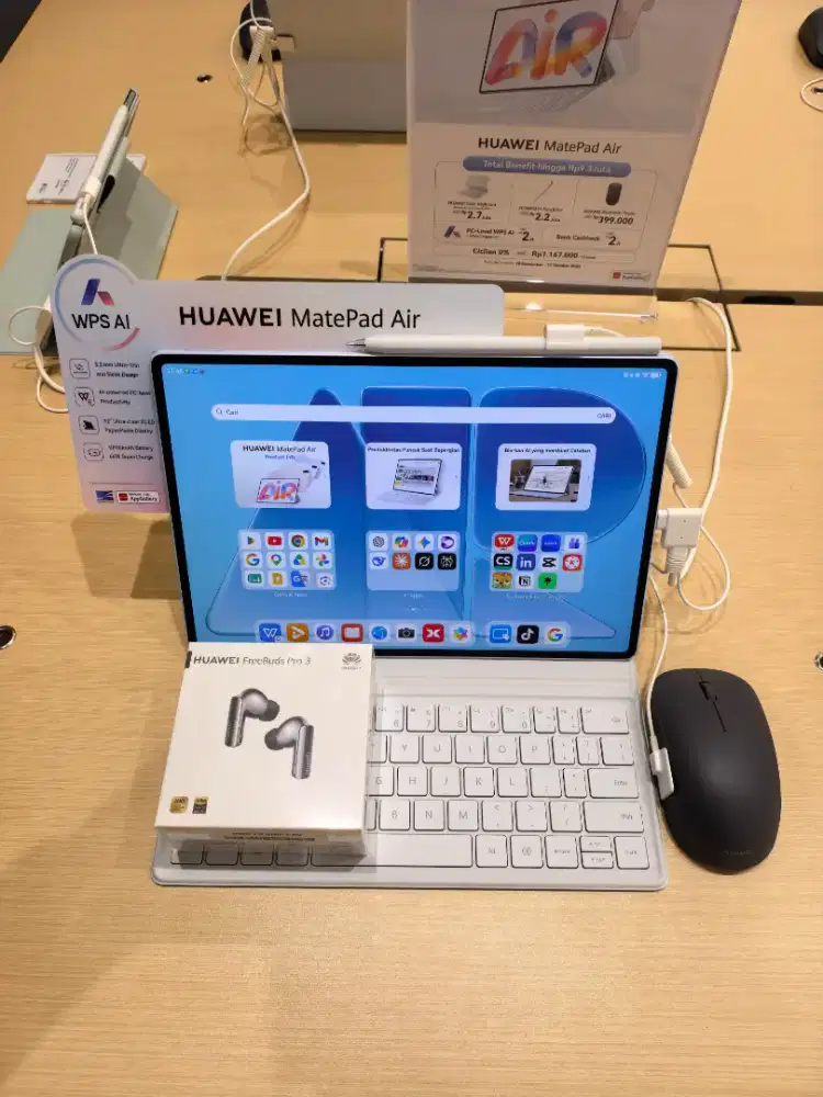 Promo Huawei Matepad Air 2026 free pensil pro keyboard mouse tws