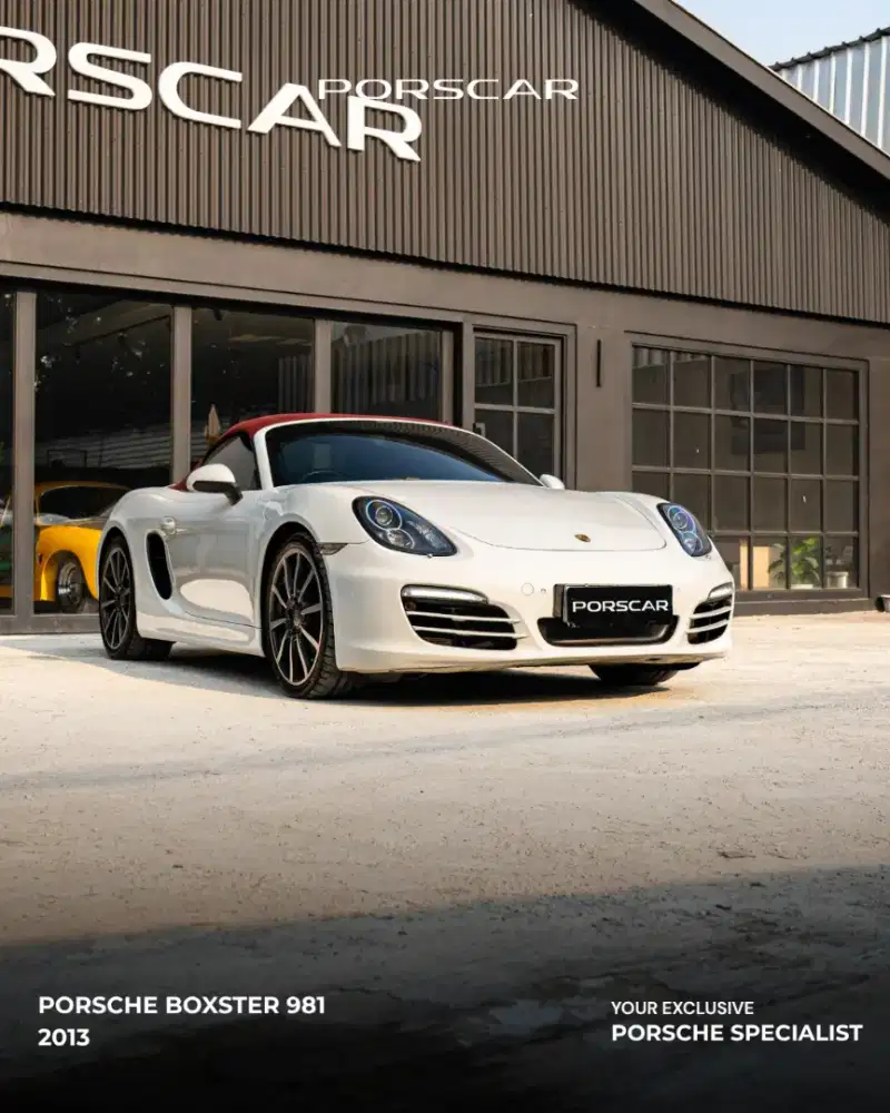 PORSCHE BOXSTER 981 2013 WHITE IN BLACK | ATAP MERAH