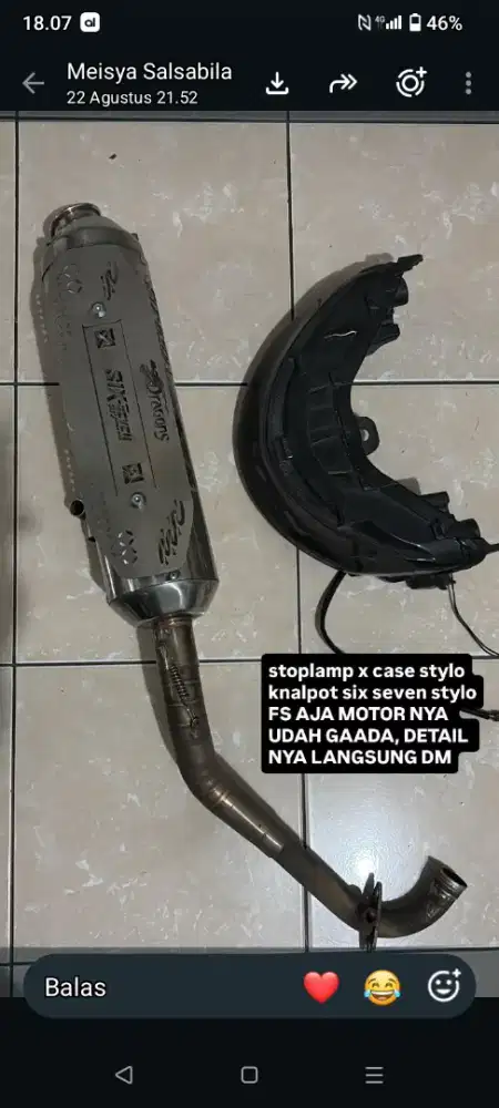 Jual knalpot racing plus stoplam variasi
