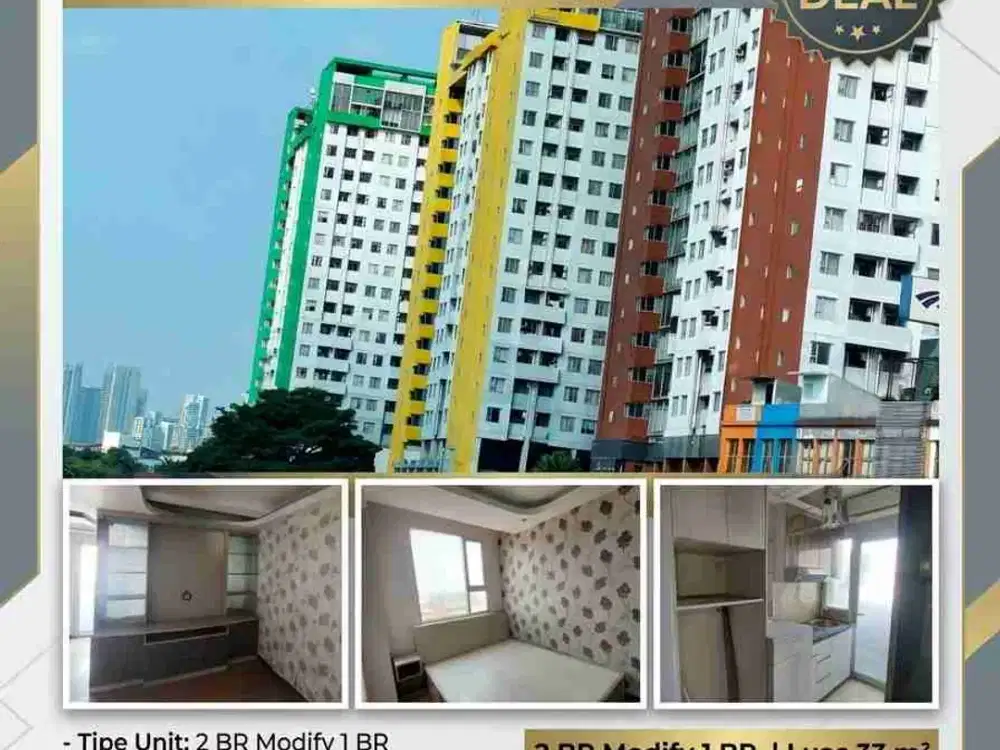Menteng Square dijual termurah 2 BR di modif 1 BR furnished include biaya pengalihan hak
