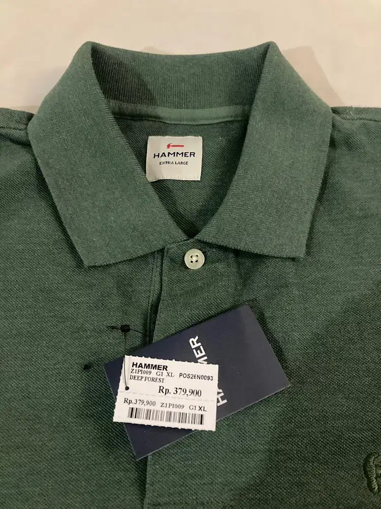 Polo Shirt Hammer XL Hijau New