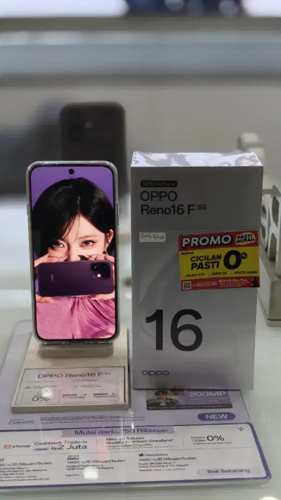 OPPO RENO 16 F 5G 8/256 CICILAN HINGGA 24 BULAN